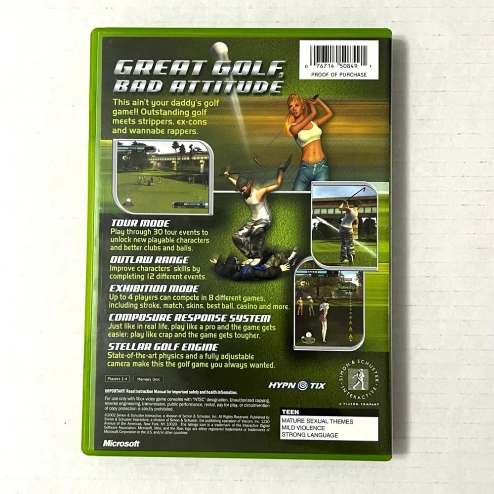 Outlaw Golf (Microsoft Xbox, 2002) Complete & Tested